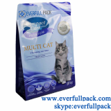 Custom Printed Pet Food Package Bag Flat Bottom Box Pouch